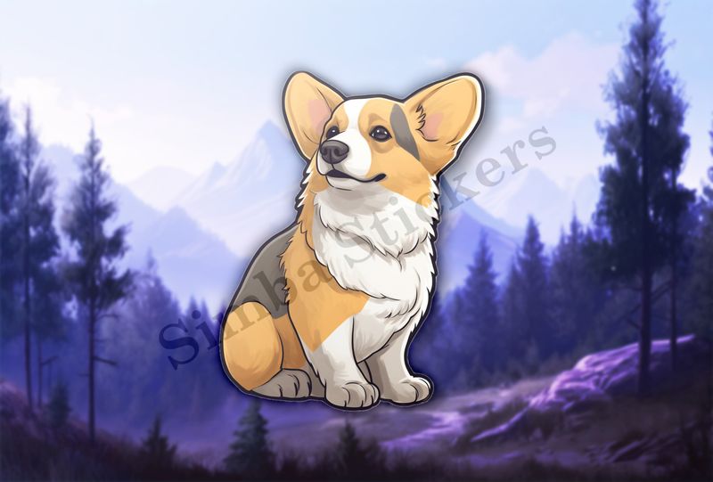Corgie dog excited