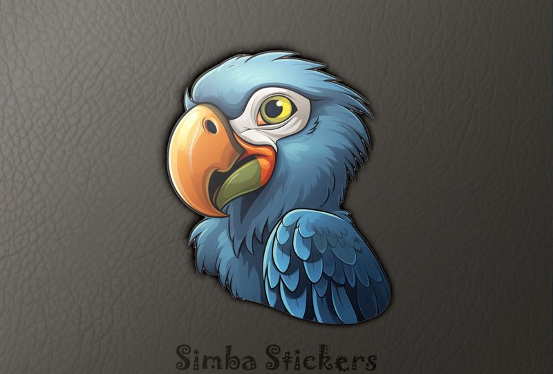 Bluish parrot with orange beak, h5zdrv