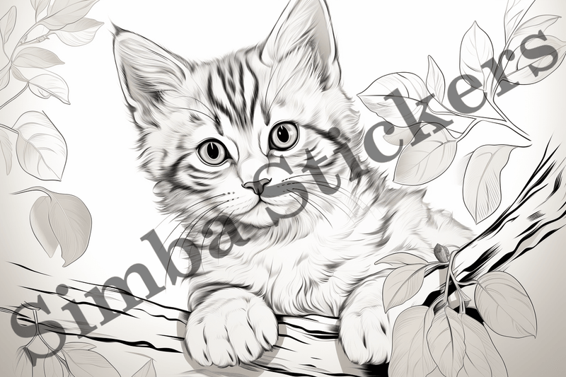 Colouring pages, Bundle of cats, 25 images