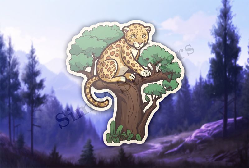Leopard sitting in a tree