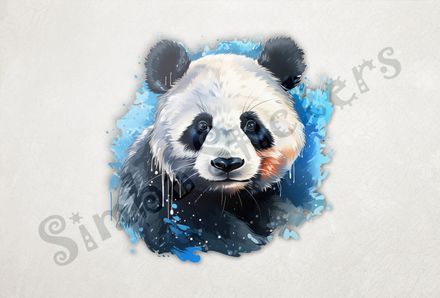 Panda bear close-up, watercolour, slx87w