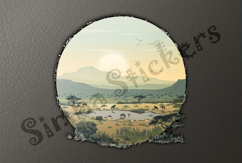 African Savanna landscape, at sunrise