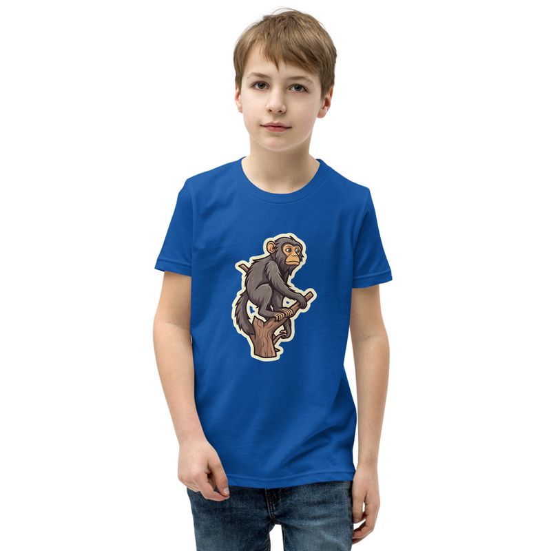 Youth T-shirt, Baboon on a tree, looking sad 