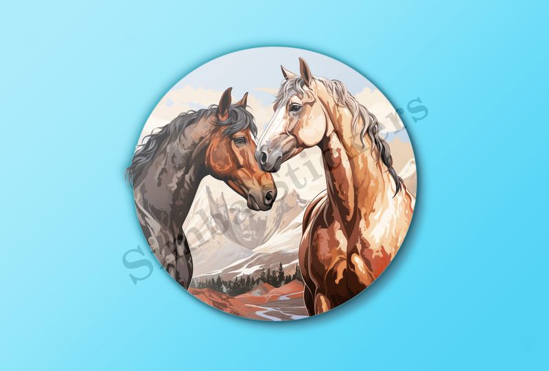 Horses nose-to-nose