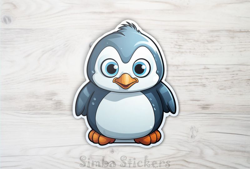 Cute baby penguin happy, ihfjha