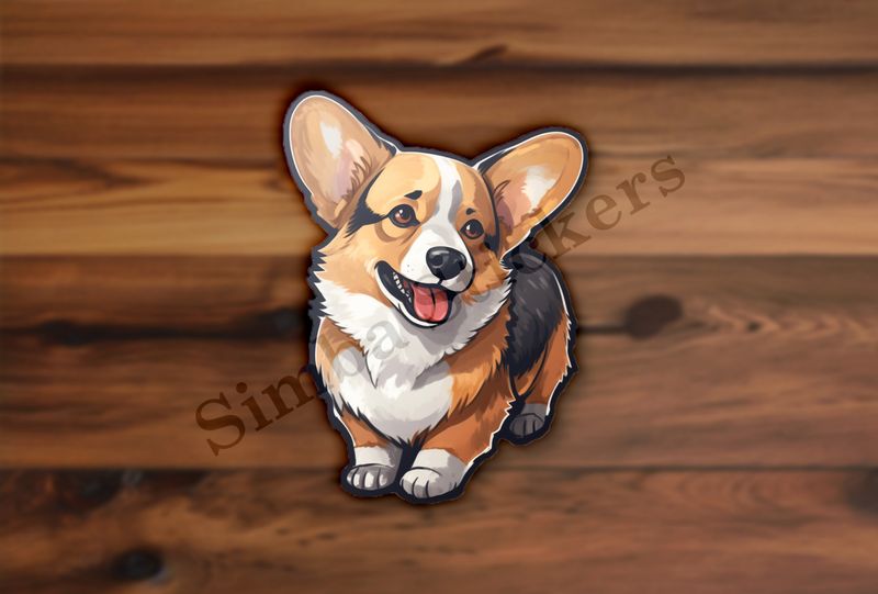 Corgie dog excited