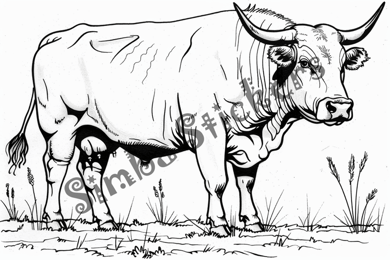 Colouring pages, bundle of cattle, 25 images