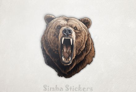 Bear growling, mouth wide open, ekasvq