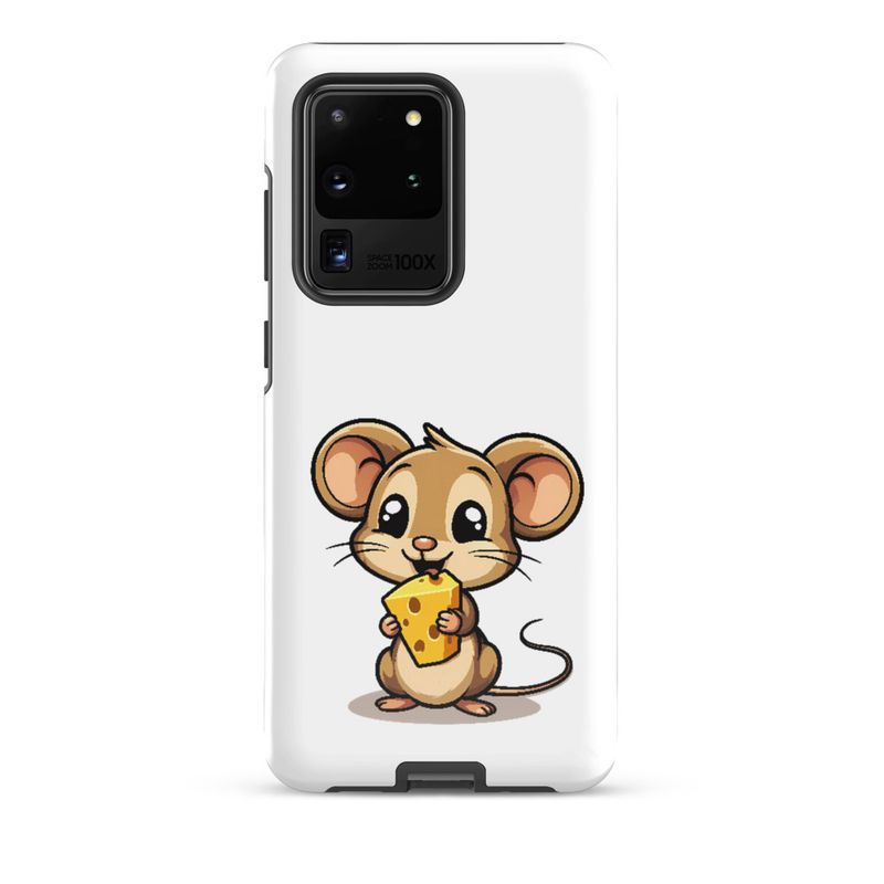Tough Case for Samsung, Small Mouse happily licking large chunk of cheese, pqapy6