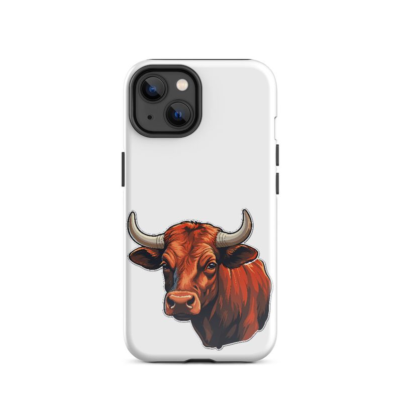 Tough Case for iPhone, Bull face, partial side view, bpor80
