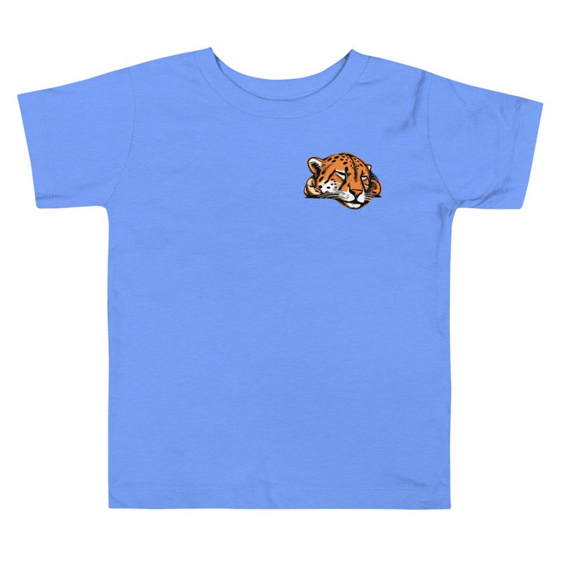 Toddler Staple Tee, Cheetah sleeping, head, left chest
