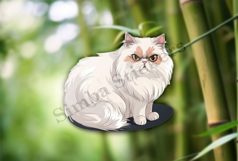 White Persian cat 