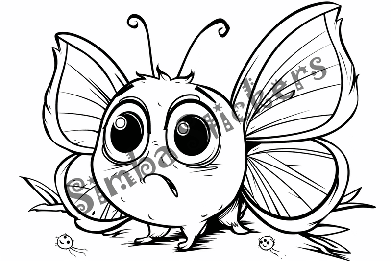 Colouring pages, bundle of butterflies, 50 images