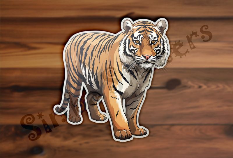 Tiger partially from the side, looking slightly right