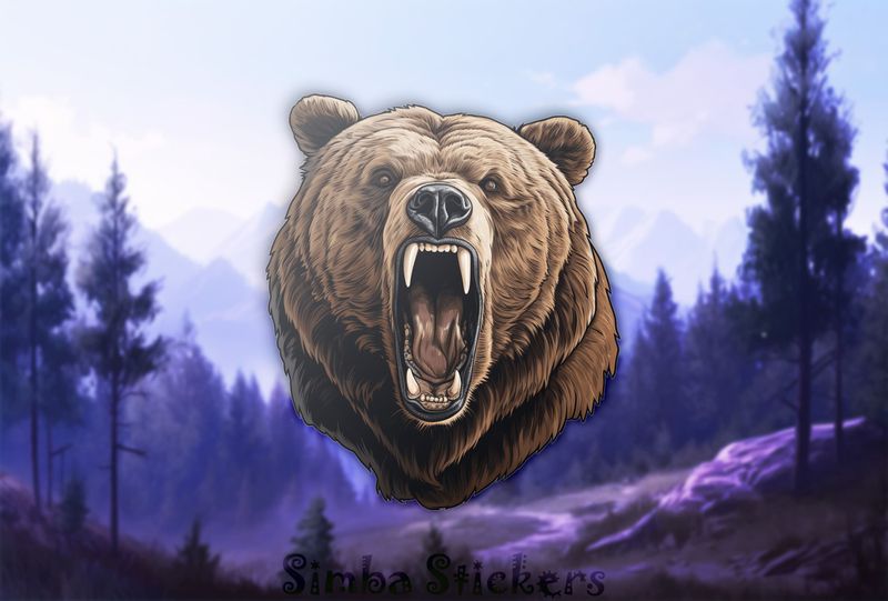 Bear growling, mouth wide open, ekasvq