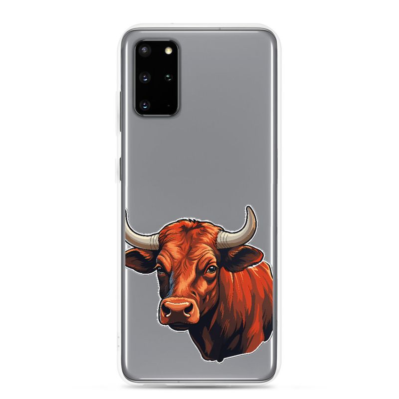 Clear Case for Samsung, Bull face, partial side view, bpor80