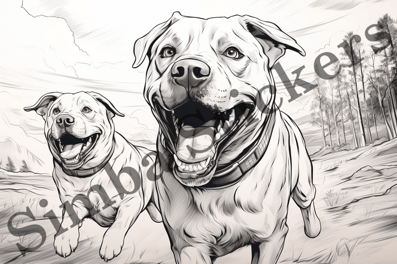 Colouring pages, Bundle of dogs, 25 images