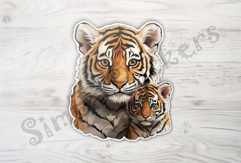 Tiger youngling and cub