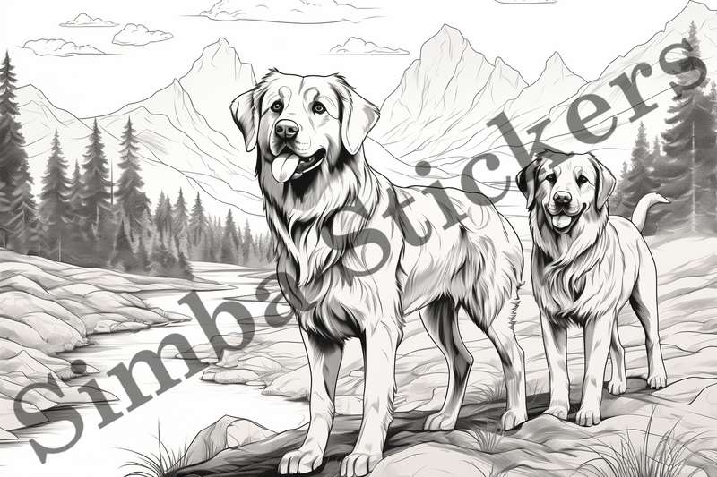 Colouring pages, Bundle of dogs, 25 images