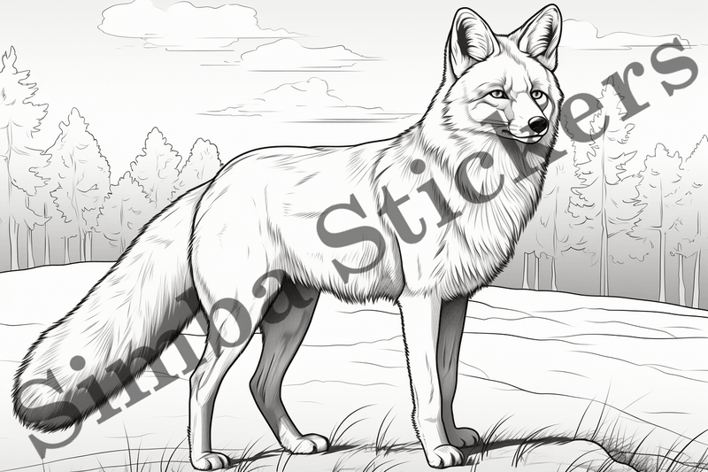 Colouring pages, Bundle of foxes, 25 images