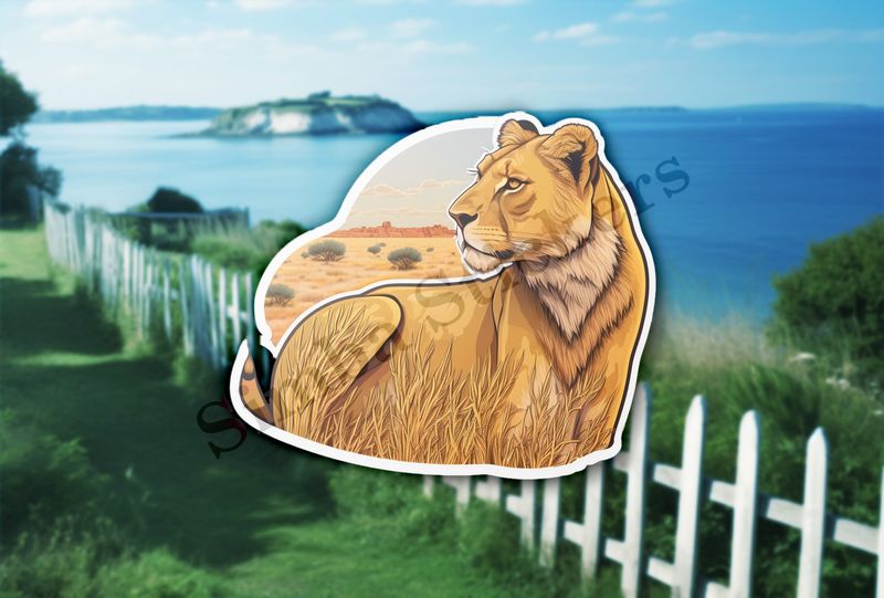 Lioness staking out in the Savanna