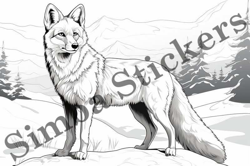 Colouring pages, Bundle of foxes, 25 images