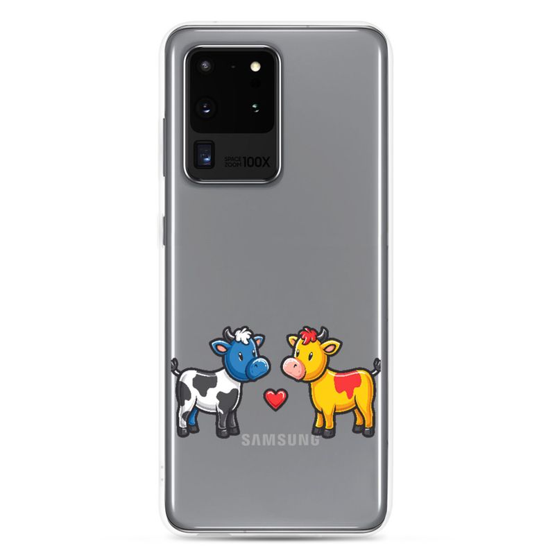 Clear Case for Samsung, Cattle, bull and cow in love, both colourful, zbyzzs