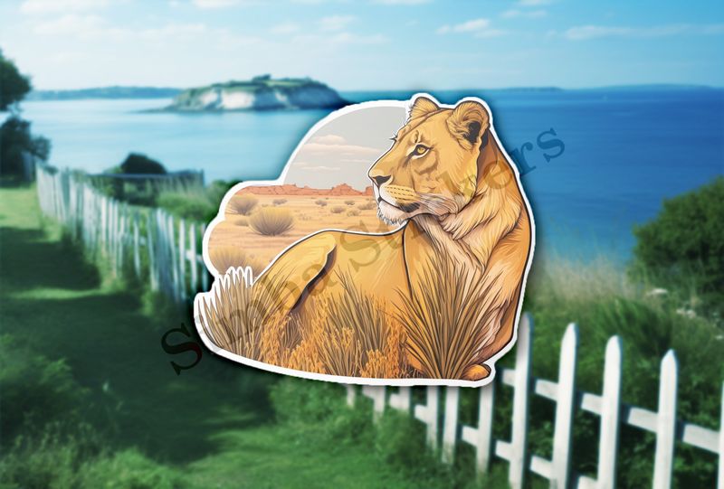 Lioness looking out in the Savanna
