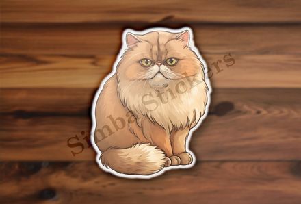 Persian cat, brown  , watercolour