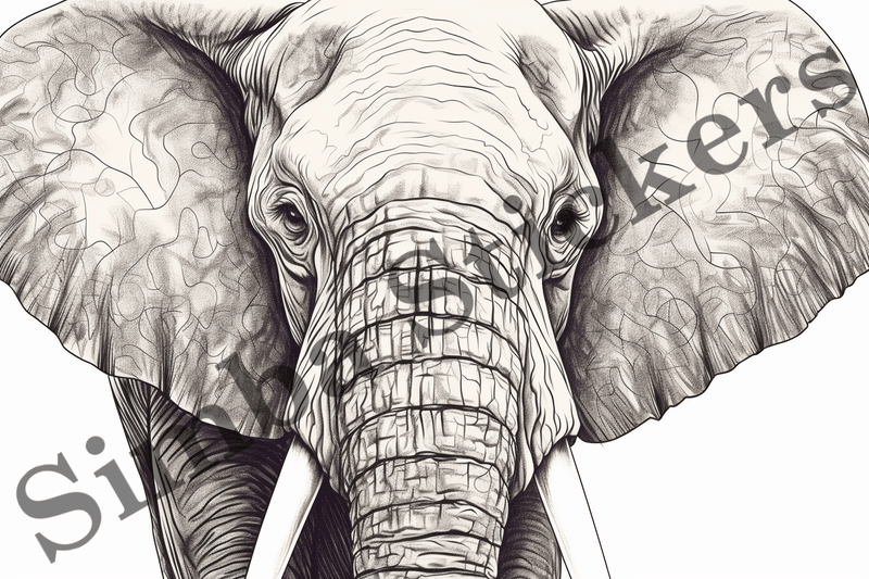 Colouring pages, Bundle of elephants, 25 images