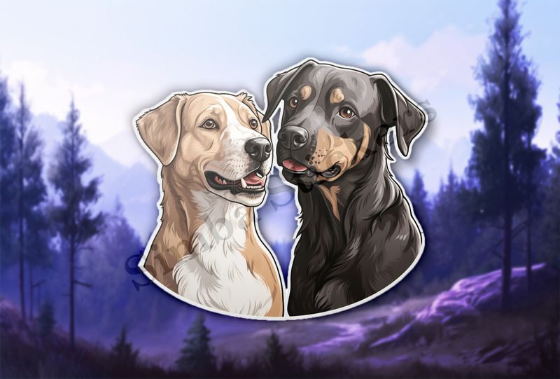 Dogs nose-to-nose