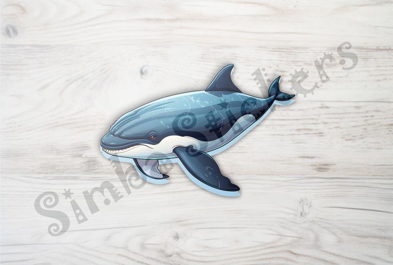 Whale swimming under water