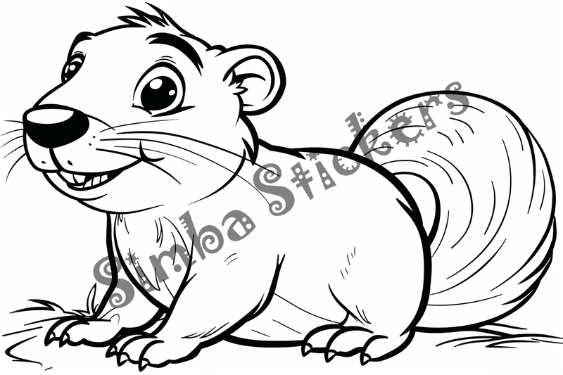 Colouring pages, bundle of groundhogs, 50 images
