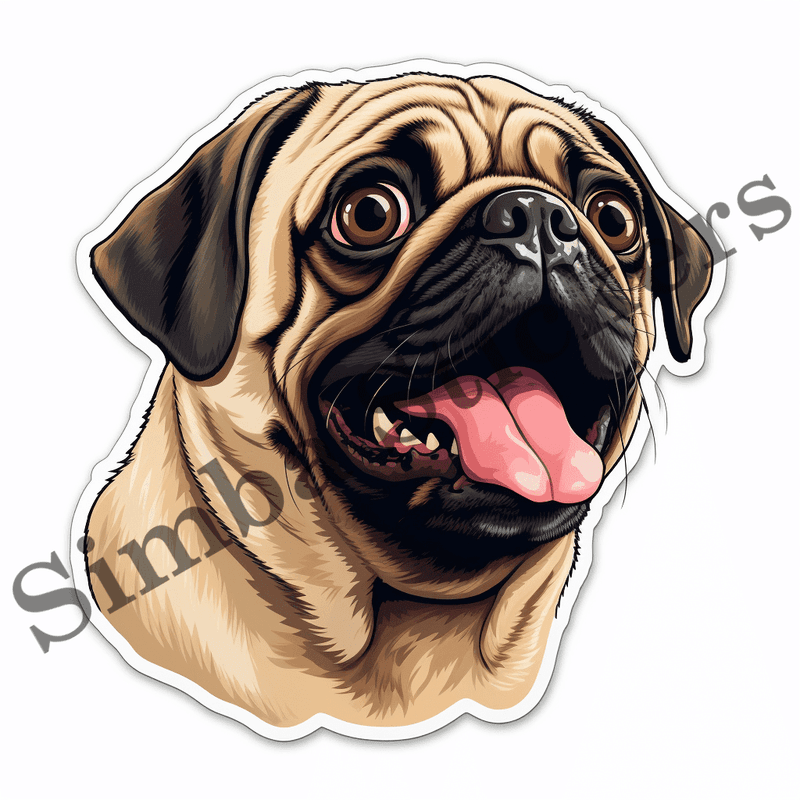 Pug dogs, image set, 10 images