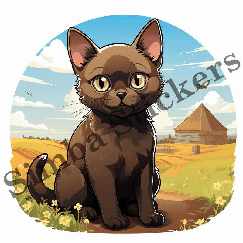 Burmese cats outdoors, image set, 10 images