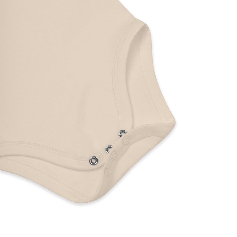 Organic Cotton Baby Bodysuit, 3-18 months, Baboon on a tree, looking sad, left chest