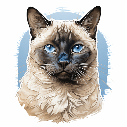 Tonkinese cats, image set, 10 images
