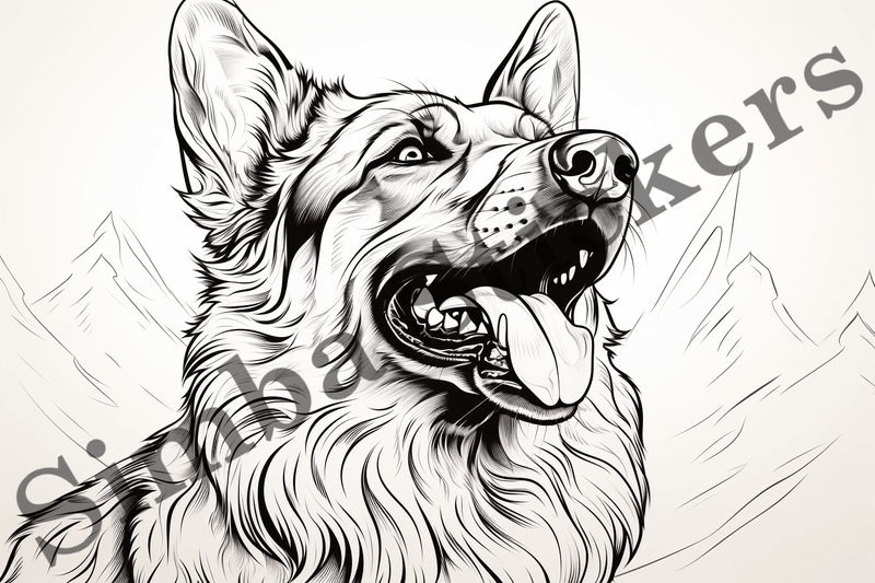 Colouring pages, Bundle of dogs, 10 images