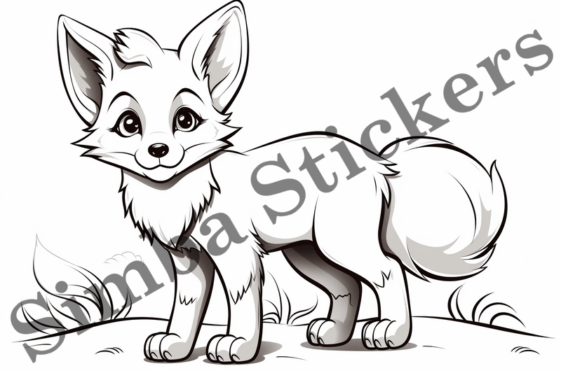 Colouring pages, Bundle of foxes, 25 images