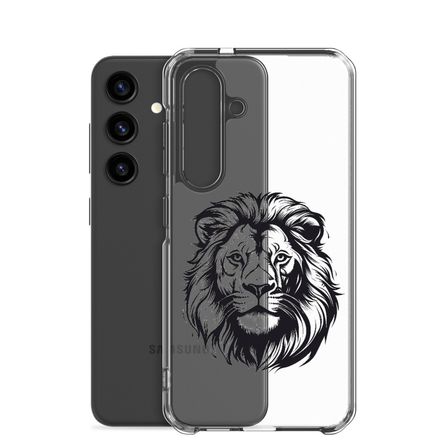 Clear Case for Samsung, Majestic lion face, outline art, afrjkv 