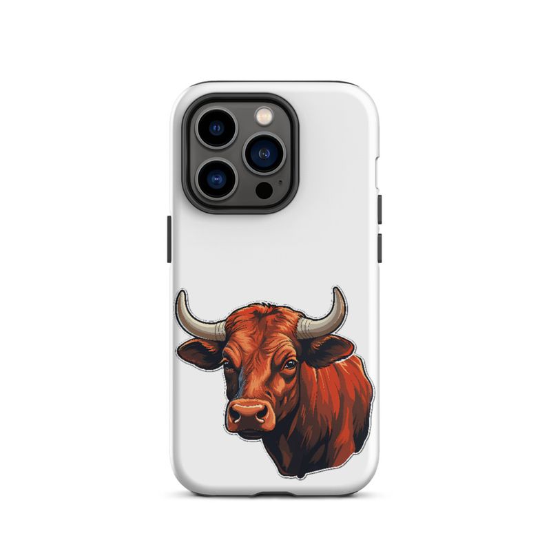 Tough Case for iPhone, Bull face, partial side view, bpor80