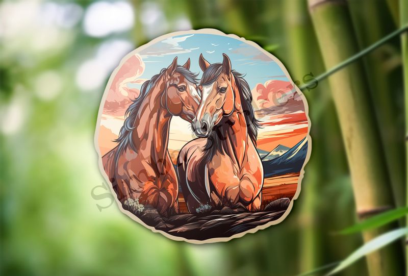 Horses in love