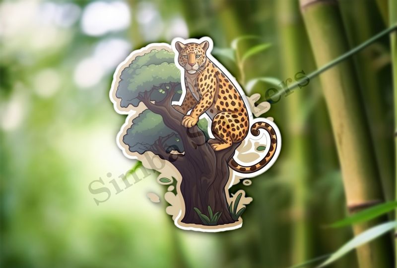 Leopard  sitting in a tree