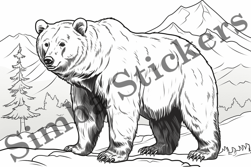 Colouring pages, Bundle of bears, 25 images