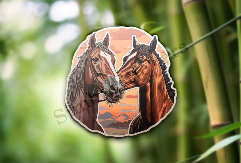 Horses nose-to-nose