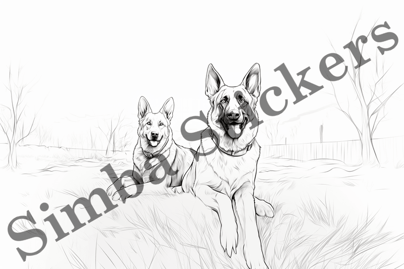 Colouring pages, Bundle of dogs, 25 images