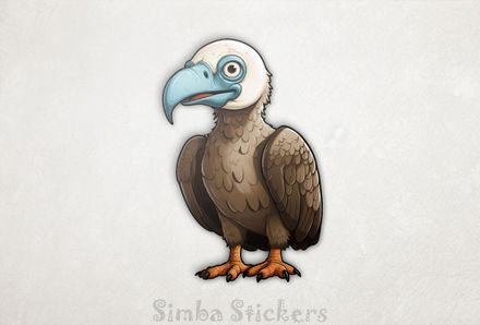 Bald-headed vulture with blue beak, ygjvug