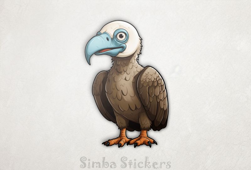Bald-headed vulture with blue beak, ygjvug