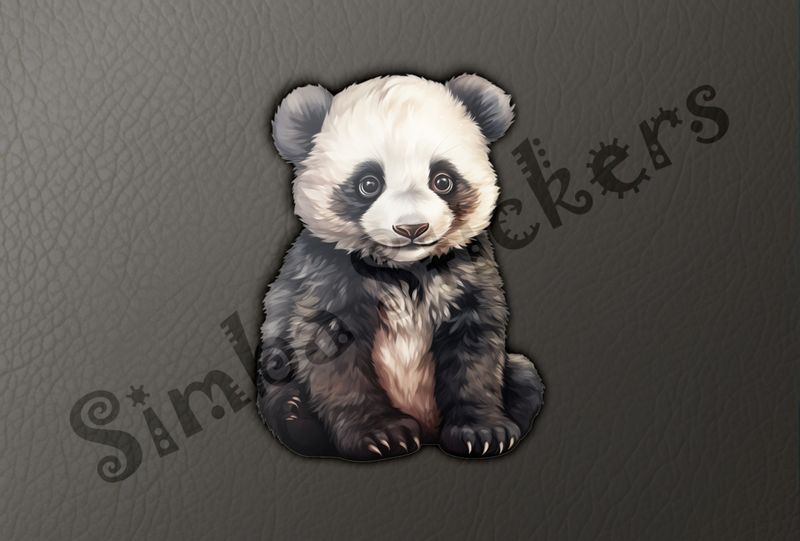 Innocent-looking Panda bear sitting, alrhp7