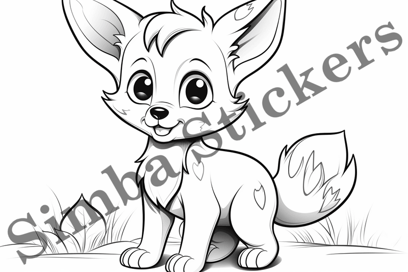 Colouring pages, Bundle of foxes, 25 images